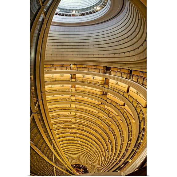 Great BIG Canvas | "View from above the inside of the highest hotel in the Jin Mao Tower" Art Print - 20x30