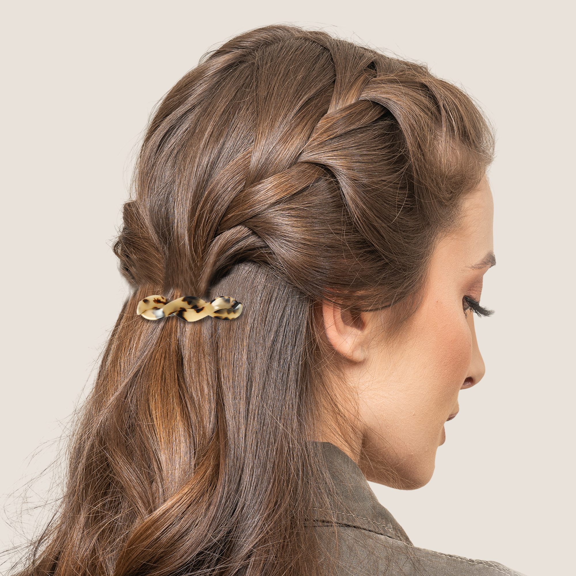 Unique Bargains 2Pcs Tortoise Shell Hair Barrettes Acetate Hair Accessories