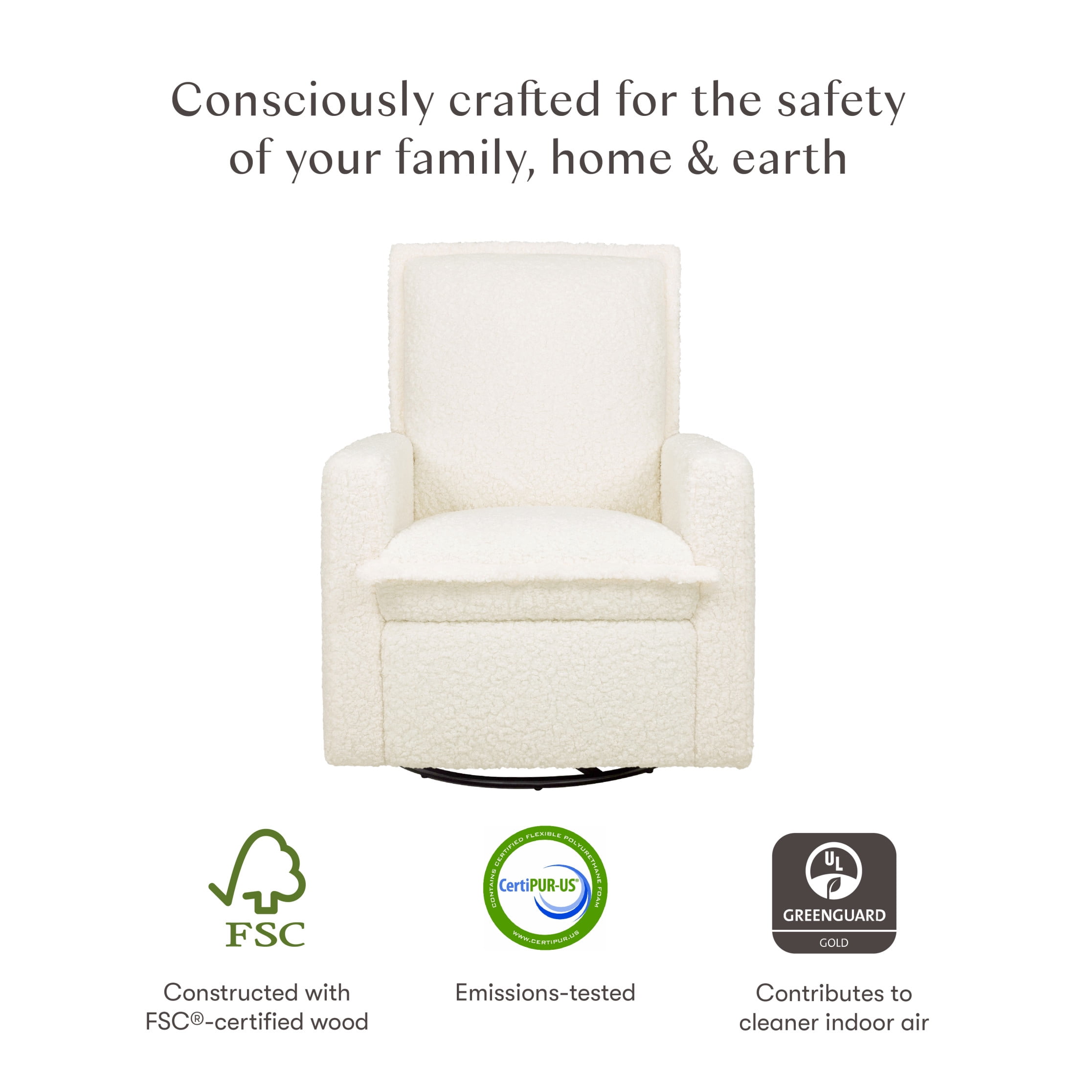 Babyletto Cali Flange Recliner and Swivel Glider