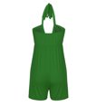 thumbnail image 5 of Lovskoo Romper for Women 2024 Summer Halter Neck Spaghetti Strap Jumpsuits Sleeveless Ruched Short Jumpsuit with Pocket Green M, 5 of 7