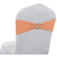 thumbnail image 2 of MDS Pack of 75 Spandex Chair Sashes Bow Ties With Buckle for Wedding - Peach, 2 of 5