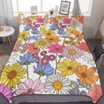thumbnail image 1 of HAHDAXIA Sunflower Pattern Bedding Solid Comforter Set for All Seasons,3 Pieces(1 Comforter+2 Pillowcases),Soft Microfiber Bedding Set Queen(90"x90"), 1 of 7