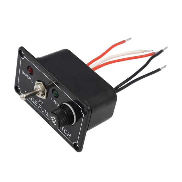 Panel de interruptor de bomba de achique Macarena Manual/apagado/ajuste automático 12V CC