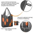 thumbnail image 4 of 5 Pack Foldable Shopping Bag,Halloween Spider Web Pumpkin Pattern Reusable Grocery Bags with Pockets,Large Reusable Tote Bags with Handles Waterproof & Lightweight, 4 of 6