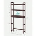 thumbnail image 3 of 3-Tier Bamboo Over The Toilet Storage - Adjustable Shelf Bathroom Organizer, Space-Saving & Easy Assembly, Fits Most Toilets, 3 of 9