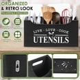 thumbnail image 3 of FUYGRCJ Kitchen Utensil Holder with Drainage Bottom, 3 Compartments Solid Real Wood Utensil Organizer for Kitchen Counter, Farmhouse Cooking Tools Storage for Home Countertop, 3 of 11