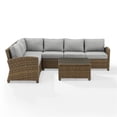 thumbnail image 4 of Bradenton 5Pc Outdoor Wicker Sectional Set Gray/Weathered Brown, 4 of 19