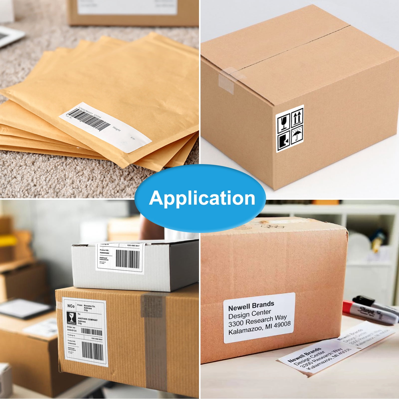 NineLeaf 10 Rolls Compatible for DYMO 30256 2-5/16 in x 4 in Shipping Address Barcode Labels, 300 Labels Per Roll
