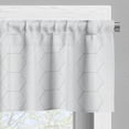 thumbnail image 3 of Ambesonne Geometric Valance Pack of 2, Striped Hexagonal Forms, 54"X12", Pale Grey and Pearl, 3 of 5