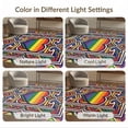 thumbnail image 7 of ODIKA Bold Border Motif Lgbt Welcome Interlocking Doormat Striped Door Playful Foldable Easy Care for Master Suite, California King, Under Bed, 7 of 7