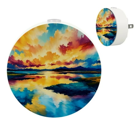 

YZUOUZY Lamp for Bedroom Bedside Lamp Bedside Lamps Set of 2 Sunset Lake Hill Mudflat