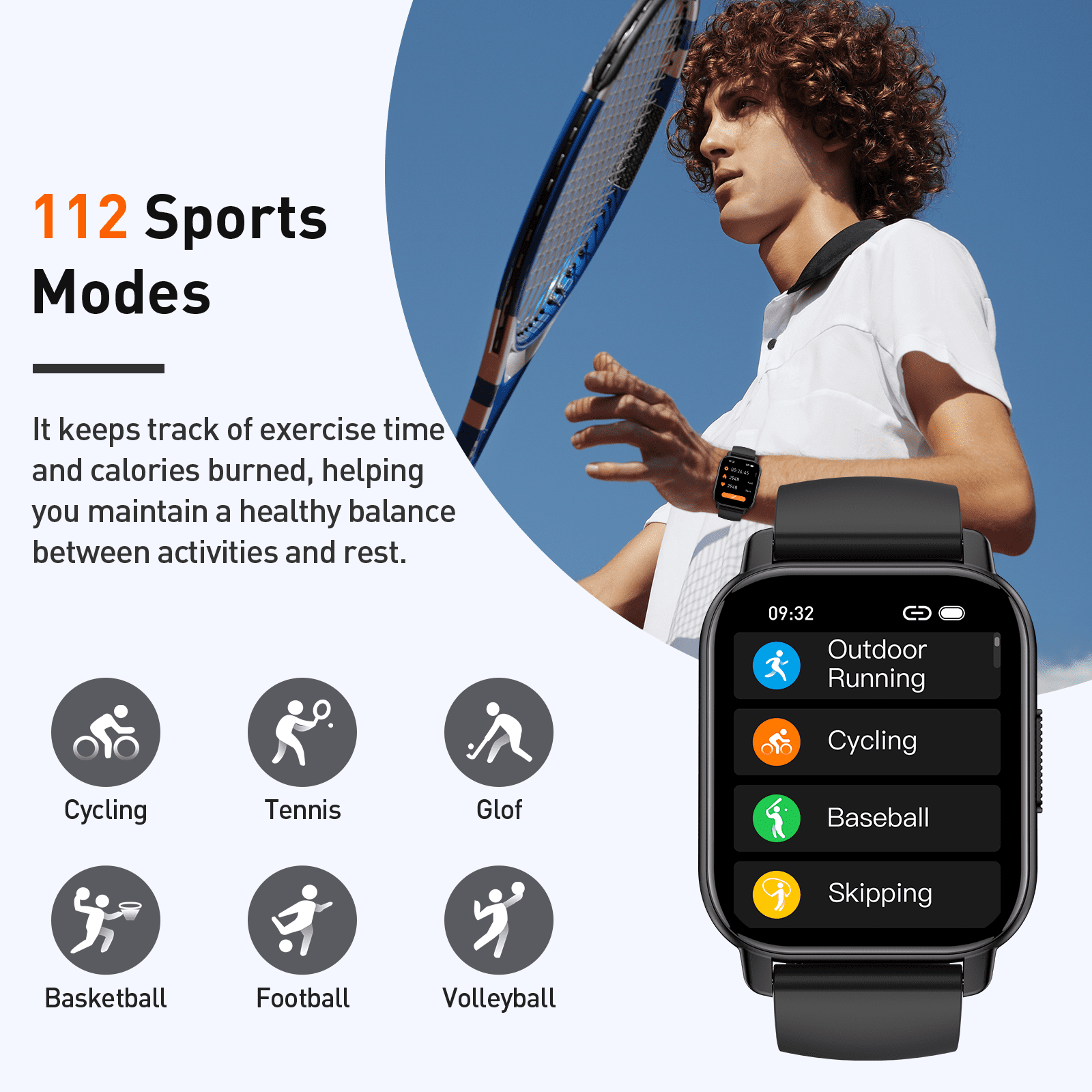 Smart Watch for Men Women, 1.85 Smartwatch (Answer/Make Calls), 112 Sports Modes Fitness Watch, IP68 Waterproof Watches Heart Rate/Sleep Monitor, Pedometer, Activity Tracker for Android iOS, Black