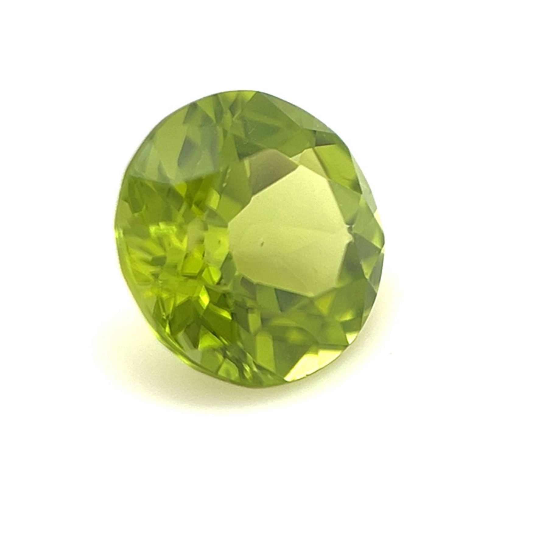 Certified Genuine 2 Carat Peridot Round Shape Brilliant Cut 8 mm Loose Gemstone August Birthstone