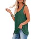 thumbnail image 4 of ICHUANYI Clearance Women Button Round-Neck Blouse Casual Loose Summer Sleeveless Tank(Green, S) ICHUANYI WER2023081112712, 4 of 7