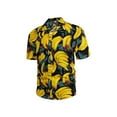 thumbnail image 4 of Coduop Men Hawaii Beach Shirts Banana/Leaf/Tree Print Turn-Down Collar Short Sleeve Lapel Shirt, 4 of 6