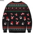thumbnail image 3 of Suéter de Navidad feo de Papá Noel para hombres y mujeres, regalo de Navidad 3D, máquina de juego de oso de coche impresa, Tops de puente de fiesta de vacaciones, sudadera de Navidad, 3 of 4