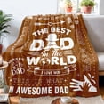 thumbnail image 3 of Gifts for Dad Gifts for Dad from Daughter Son Father''s Day Birthday Gifts for Dad Gifts for Dad Who Have Everything Christmas Valentine''s Day Gifts for Dad Best Dad Ever Gifts Blanket 50"x60" Yellow, 3 of 6