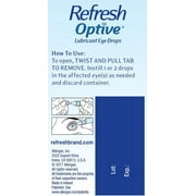 Refresh Optive Lubricant Long-Lasting Hydration Eye Drops, Preservative-Free, 0.1 oz, 30 ct, 2 Pack