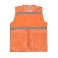 thumbnail image 5 of Fengqque Safety Jacket for Men,Breathable Mesh Coat Waterproof High Visibility Reflective Jacket with Pockets and Zipper Workwear Jacket Orange-B XXXXL(XXXXL), 5 of 5