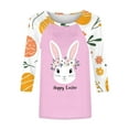thumbnail image 5 of lcziwo 50% Percent off Sales Today Womens Easter Shirts Fashion 3D Bunny Rabbit Print Tshirts Loose Casual Round Neck 3/4 Sleeve Tops 2025 T-Shirt Vacation Outfits Hot Pink XXL, 5 of 6