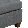 thumbnail image 4 of Contemporary Leatherette Armless Chair with Tufted Back in Gray, 4 of 5
