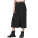 thumbnail image 4 of Falda Cargo de Denim INSPIRE CHIC para Mujeres, Falda Midi de Jean con Corte en la Parte Inferior y Bolsillo, Color Negro, 4 of 6