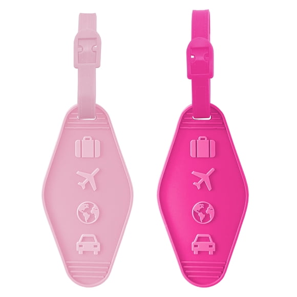 Mine, Set of 2 Luggage Tags, Pink