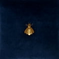 thumbnail image 3 of Navy Bee Silk Velvet Throw Pillow, 12" X 12", 3 of 5