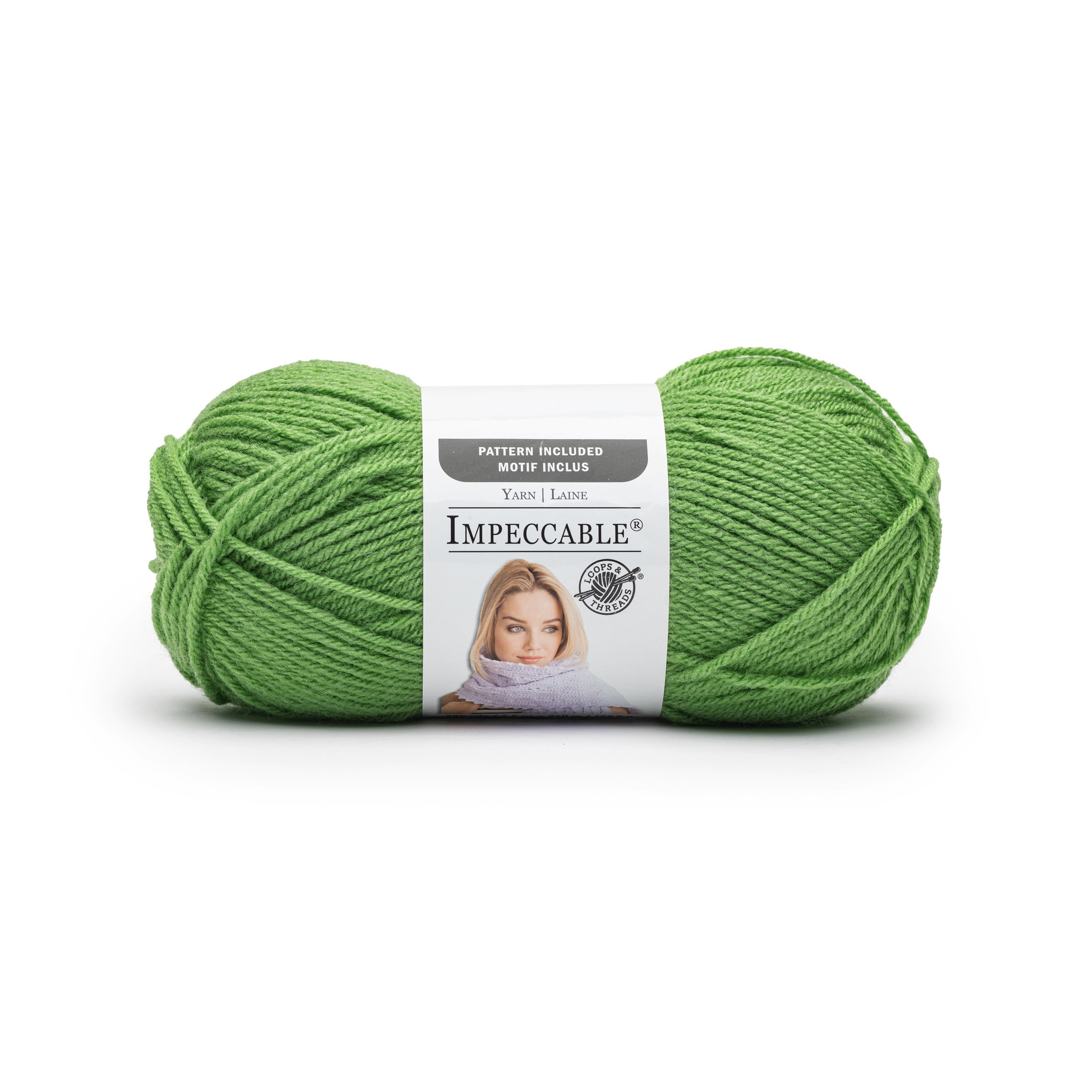 Loops & Threads Guacamole Impeccable Solid Yarn - Medium Weight Yarn for Knitting, Crochet, Weaving, Arts & Crafts, 18 Pack