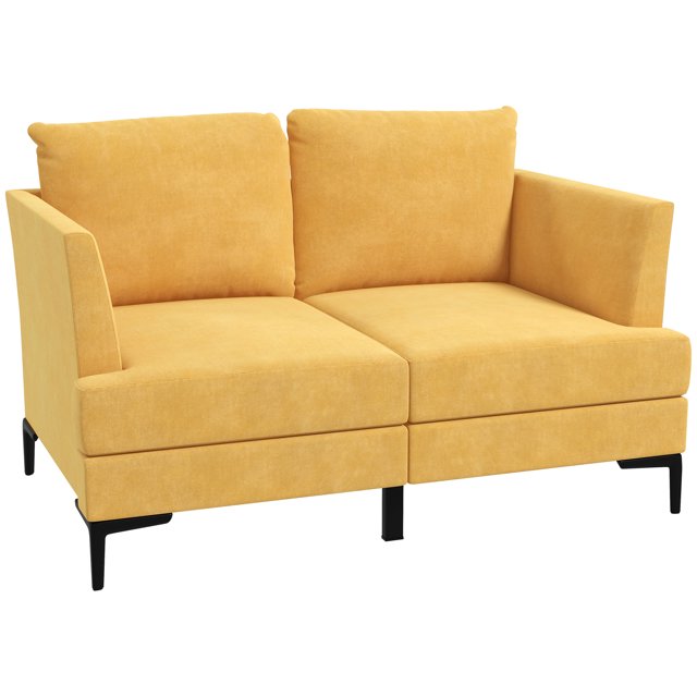 HOMCOM Canapé d'Amour 54 Pouces pour Chambre, Meubles Modernes