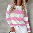 thumbnail image 2 of Striped T Shirts for Women Long Sleeve Crew Neck Color Block Tunic Blouses 2025 Fashion Fall Trendy Causal Basic Pullover Tops, 2 of 5