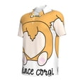 thumbnail image 3 of Daiia Prince Corgi Dog Pattern Men’s Polo Shirts,Solid Deck Shirt,Classic Fit, Breathable Cotton Polo for Casual and Sport Wear-XX-Large, 3 of 9