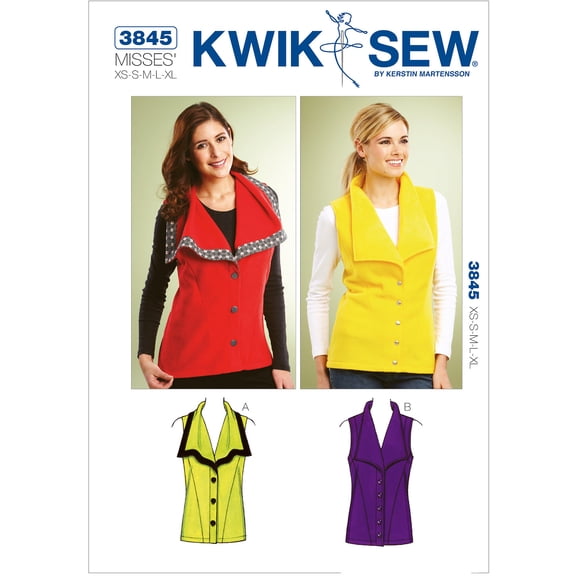 Kwik Sew Vests-xs-s-m-l-xl