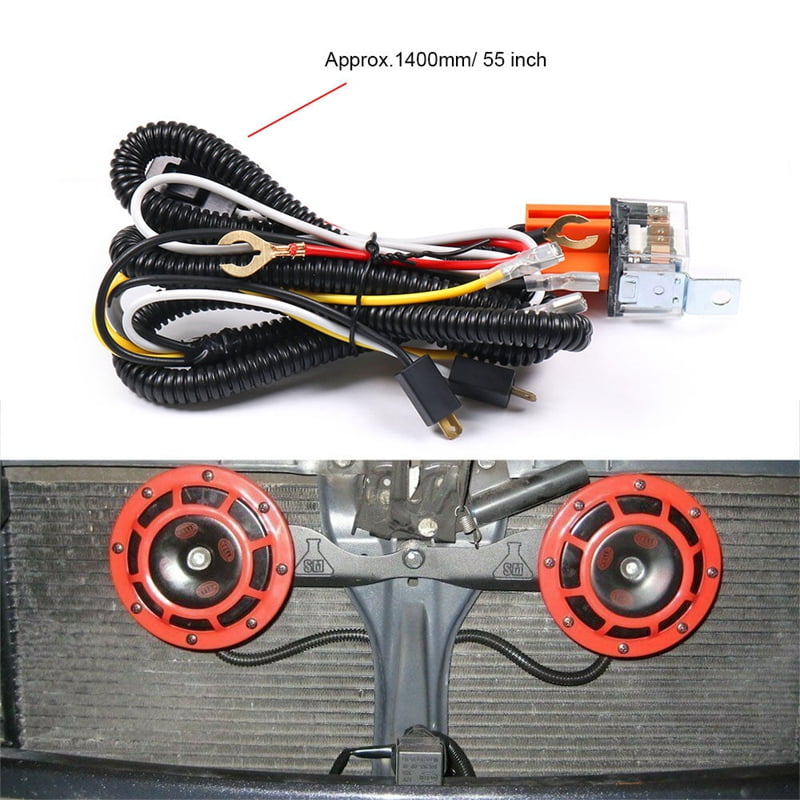 12V Horn Relay Wiring Harness Kit Grille Mount Blast Tone Horns