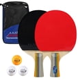 thumbnail image 1 of Tignapoo Ensemble d'Entraînement pour Raquettes de Tennis de Table avec 2 Raquettes et 3 Balles, Options Manche Court et Long, Comprend un Sac de Rangement Bleu, Idéal pour Tous les Âges et Tous les Niveaux de Compétence, 1 of 6