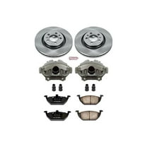 PowerStop Front Stock Replacement Brake Pad and Rotor Kit with Calipers Fits: VOLKSWAGEN Select Models KCOE5401