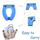 thumbnail image 3 of Toilet Seat Reducer for Children - Travel Foldable Toilet Seat Portable Potty Seat for Babies Kids (Blue), 3 of 5
