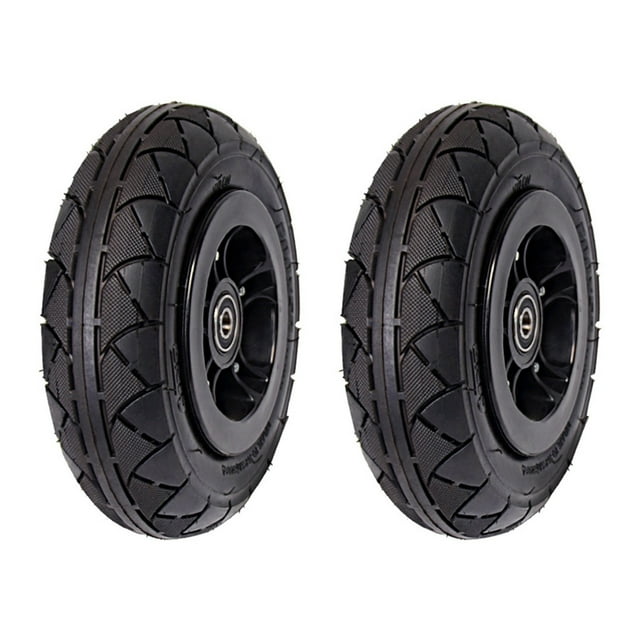 2pcs 8 Inch Off Road Wheel Pneumatic Rubber All Terrain Mountain Wheels Kit for DIY Skateboard /Scooter/ROTATING