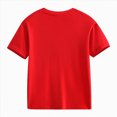 thumbnail image 4 of NIEWTR Boys Shirt Short Sleeve T-Shirt Crew Neck Casual Basic Summer Tee Tops for Kids Teen（Red,9-10 Years), 4 of 8