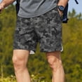 thumbnail image 2 of Timoontee Men's Resort Shorts Short Length Elastic Waistband Side Pockets Included Durable Stitching Perfect For Gym Training Gray S, 2 of 6
