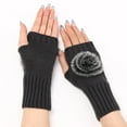 thumbnail image 2 of Skpblutn Glove Windproof Elastic Texting Black Lined Thermal Outdoor For Warm Gloves Dark Gray One Size, 2 of 4