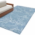 thumbnail image 2 of Sky Blue Washable Area Rugs 2.7'x5', White Tree Branch Botanical Abstract Plant Leaves Low Pile Throw Living Room Rug Non-Slip Sturdy Edge Binding Carpet for Indoor Entryway Bedside Kitchen, 2 of 9