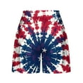 thumbnail image 5 of 4th of July Lounge Shorts Women Wide Leg American Flag Shorts High Waisted Elastic Waist Shorts 2025 Summer Flowy Lounge & Beach Pants with Pockets, 5 of 5