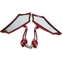 Pretyzoom 1Set Universal Red Motorcycle Mirror Rear View Adjustable Scooter Handlebar Accessories