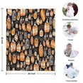 thumbnail image 4 of Halloween Pumpkin Doodle Pattern Blanket,Comfortable Soft Flannel Throw Blanket,All Season,Warm Lightweight Blankets for Sofa Bed Couch Living Room Chair,30"x40", 4 of 4