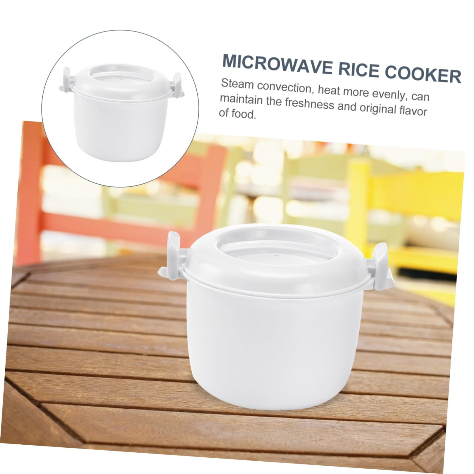 Bol Cuiseur à Riz Micro-ondes 900 Ml – Avec Couvercle Filtre, Anti-éclaboussures, Pour Riz, Légumes, Poisson Et Pâtes