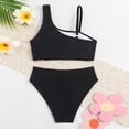 thumbnail image 6 of Kogui Teen Bathing Suits Girl Two-Piece Bikini Swimsuits Kids Tankini Bathing Suit Sport Swimwear Size 11-12 (Black,11-12 Years), 6 of 9