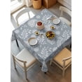 thumbnail image 2 of Blue Paisley Suqare Tablecloth - 60 x 60 Inch, Ethnic Vintage Floral Botanical Abstract Waterproof & StainResistant Tablecloth, Washable Oil-proof Table Cover for Dining/Party/Wedding/Camping/Buffet, 2 of 9