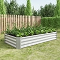 thumbnail image 4 of M optimized 6 x 3 x 1 FT Galvanized Raised Garden Bed, Outdoor Metal Planter Box, Rectangle Raised Beds for Vegetable, Flowers, Herbs, Fruits, 4 of 9