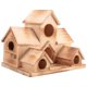 thumbnail image 3 of Bird House, Bird House for Outside, Wooden Bird Houses for Outside Hanging, 6 Hole Handmade Natural Bird House, 3 of 4